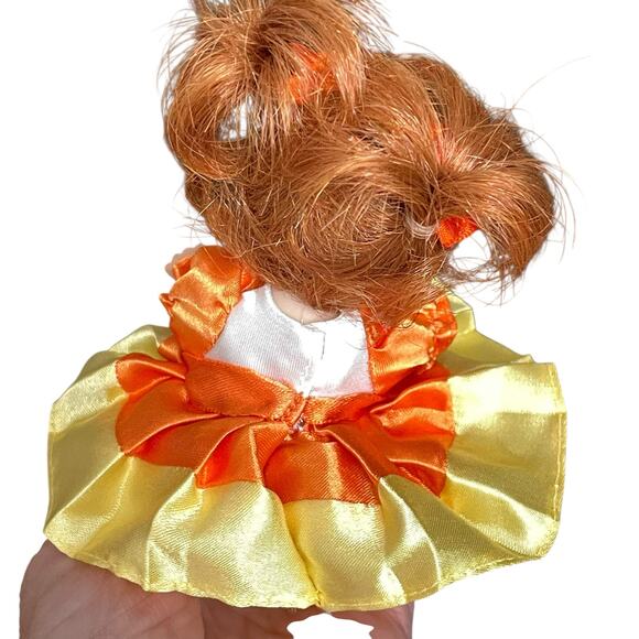 Marie Osmond Candy Corn Too Sweet Doll 5" 2008 Red Hair Orange Yellow Dress READ - Picture 5 of 14